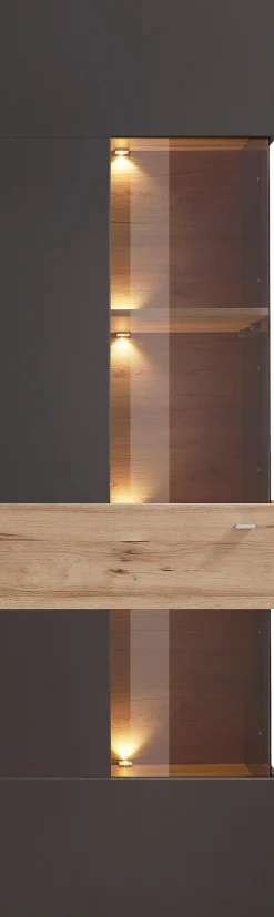 FORTE Vitrine »Como« Vitrine, Glastüre, LED Beleuchtung, Soft Close Linksanschlag