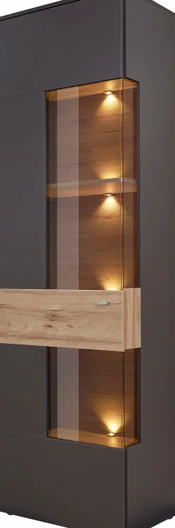 FORTE Vitrine »Como« Vitrine, Glastüre, LED Beleuchtung, Soft Close Linksanschlag
