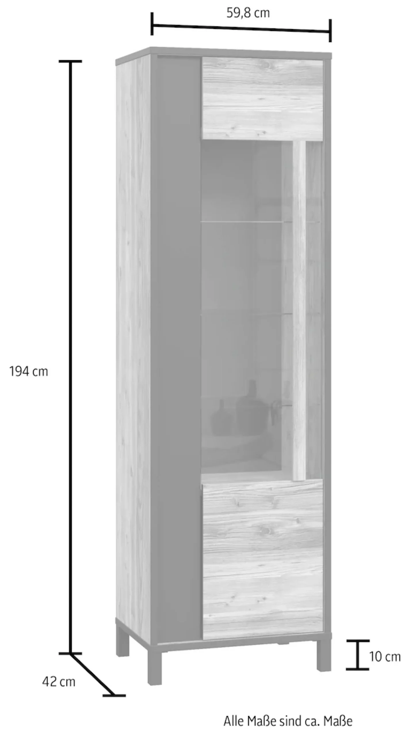 FORTE Vitrine »Hayato« Höhe ca. 194 cm