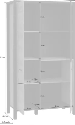 FORTE Vitrine »High Rock« Höhe ca. 152 cm