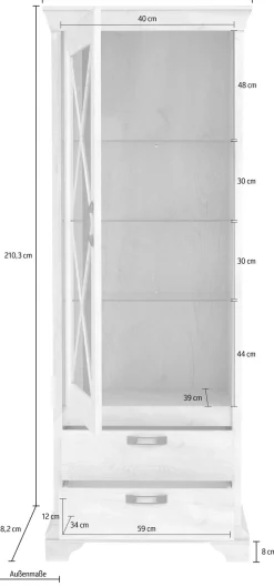 FORTE Vitrine »Kashmir« Breite 78 cm