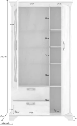 FORTE Vitrine »Kashmir« Breite 113 cm