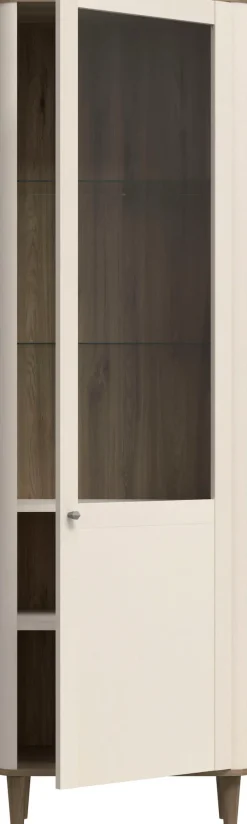 FORTE Vitrine »Lacetti« B/H/T 60,4/200,5/41,2 cm, Echtholzfüße