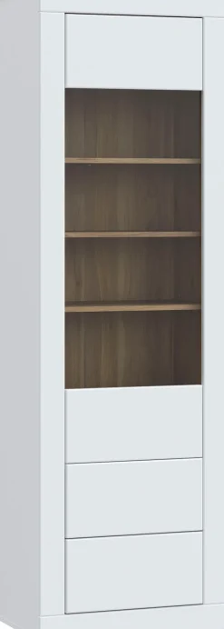 FORTE Vitrine »Lefkadas, Breite 61,3cm , Höhe 196 cm« Vitrine, grifflose Front, breite Rahmenoptik, Tür mit Glaseinsatz