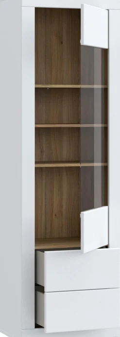 FORTE Vitrine »Lefkadas, Breite 61,3cm , Höhe 196 cm« Vitrine, grifflose Front, breite Rahmenoptik, Tür mit Glaseinsatz