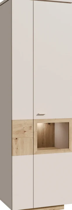 FORTE Vitrine »Louoto, Stauraumvitrine, Standvitrine, Stauraumschrank« Türanschlag rechts oder links wechselbar, mit Soft Close, Höhe 197,2cm