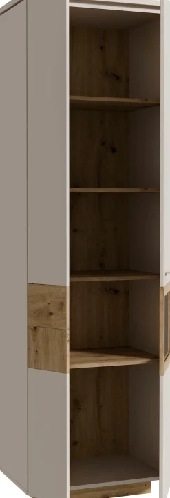 FORTE Vitrine »Louoto, Stauraumvitrine, Standvitrine, Stauraumschrank« Türanschlag rechts oder links wechselbar, mit Soft Close, Höhe 197,2cm