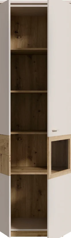 FORTE Vitrine »Louoto, Stauraumvitrine, Standvitrine, Stauraumschrank« Türanschlag rechts oder links wechselbar, mit Soft Close, Höhe 197,2cm