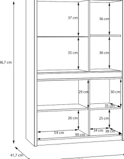 FORTE Vitrine »Oak Squere Highboard , Soft-Close, Glatüre« B/H/T 95,3/146,7/41,5 cm, Beleuchtung, SoftClose