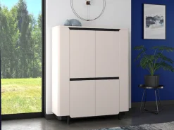 FORTE Vitrine »Vodol« Highboard, Soft Close, ABS Kanten
