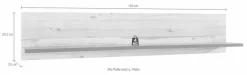 FORTE Wandboard »Como« Wandregal, zweifarbig ,klare Linien, einfache Montage