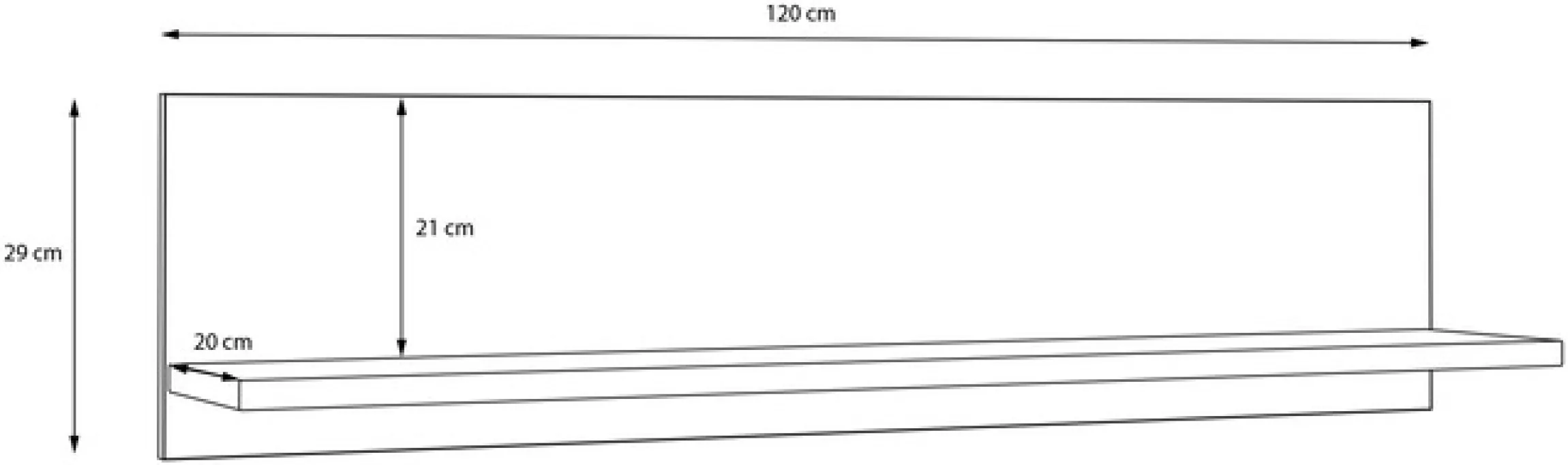 FORTE Wandboard »Oak Squere« B/H/T 120,4/28,8/21,9