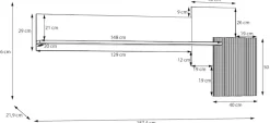 FORTE Wandboard »Oak Squere Wandboard« B/H/T 187,4/77,6/21,9 cm Beleuchtung, einfache Montage