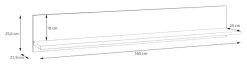FORTE Wandboard »Wandregal, vielseitig einsetzbar, einfache Montage« B/H/T 160/25,6/21,9 cm