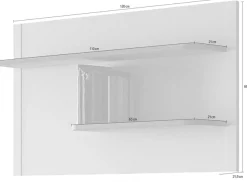 FORTE Wandregal »Lacetti« B/H/T 120/66/21,9 cm