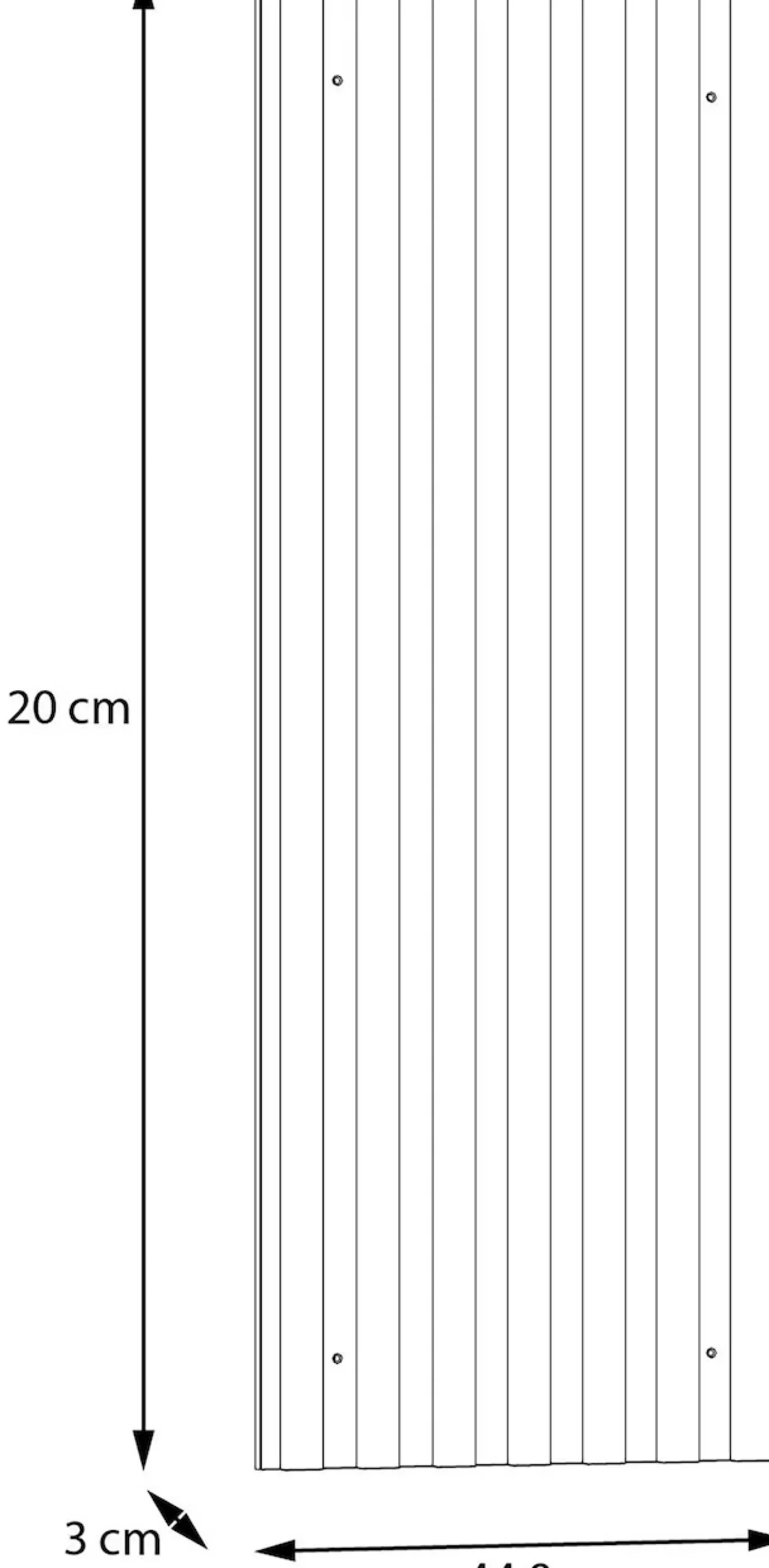 FORTE Wandregal »Wandpaneel« B/H/T 44,9/120/3 cm,Wandverkleidung, Innendekoration, Höhe 120cm, einfache Montage