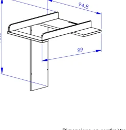 Galipette Wickelkommode »Marcel« bis 100 kg Komplette Wickelkommode 95 cm