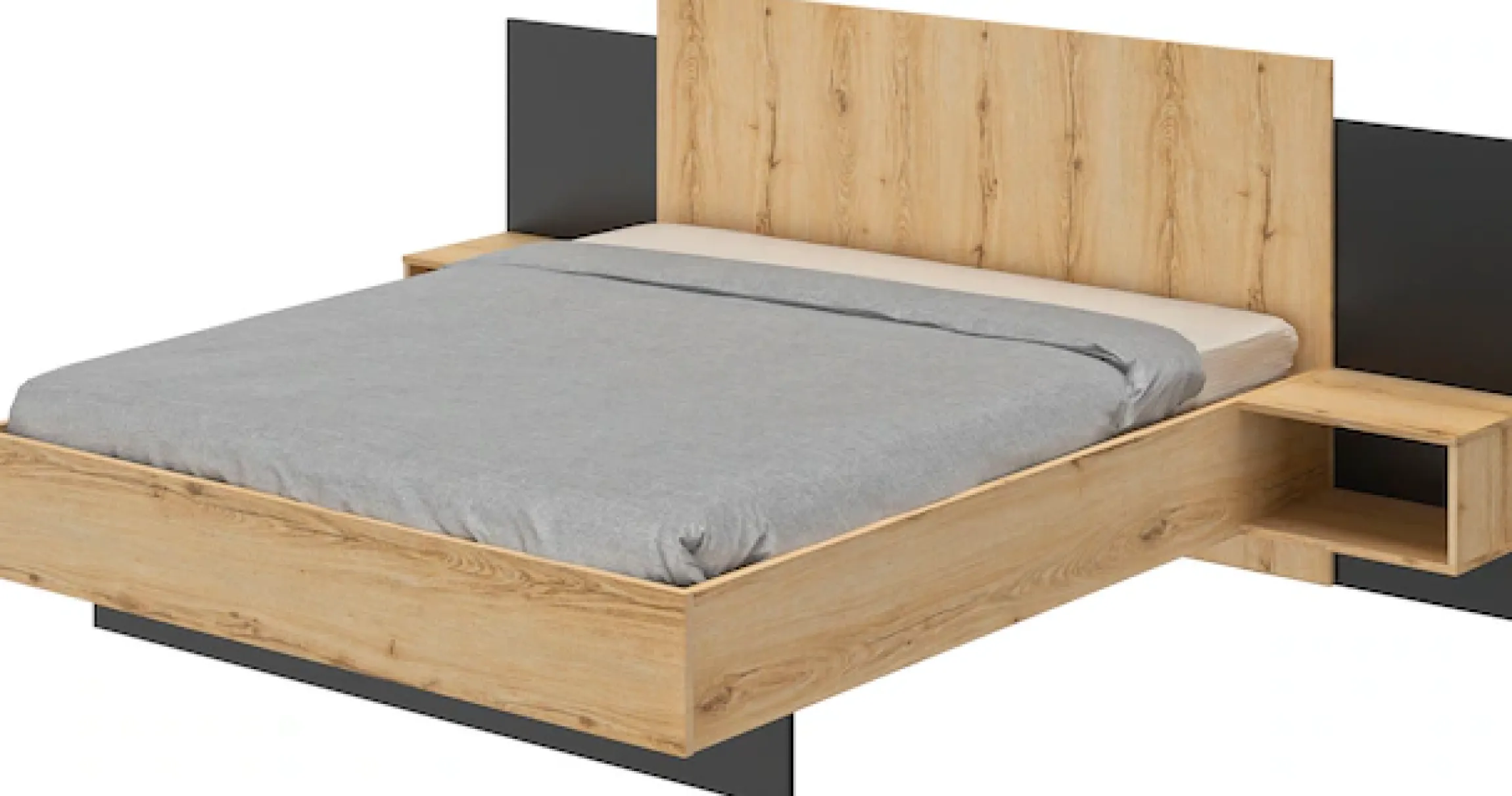 Gami Bett »Mimizan« mit 2 Nachttischen
