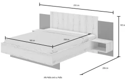 Gami Bett »Mimizan« mit 2 Nachttischen