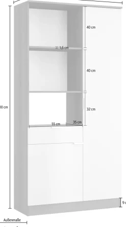 Gami Buffet Buffet 1 Schublade 2 Türen, ohne Elektrogeräte