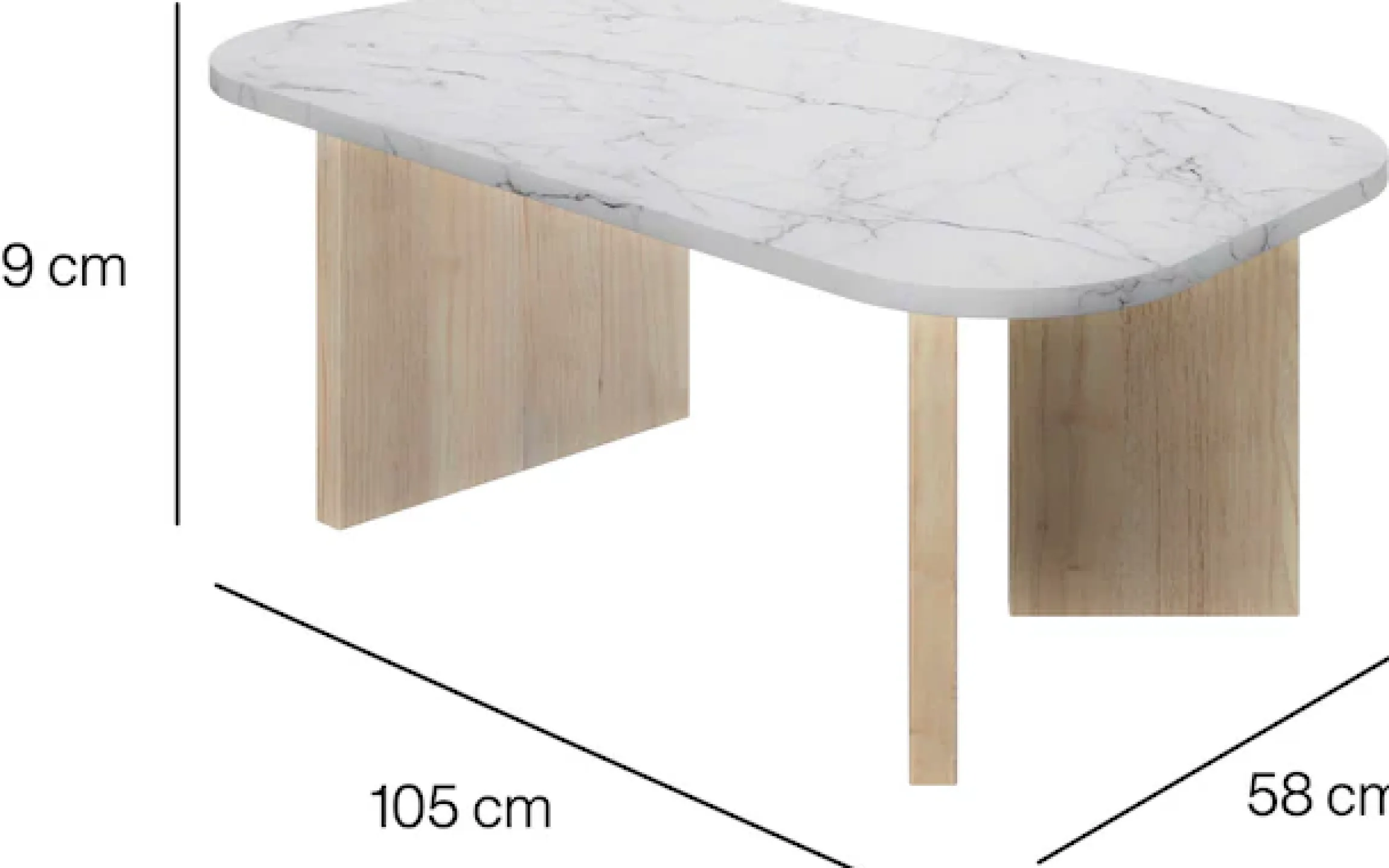 Gami Couchtisch »Quartz« Couchtisch mit Marmor-optik Tischeplatte