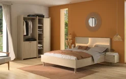 Gami Einzelbett »Galys Bett 160 x 200« Mit Beleuchtetem Kopfteil