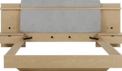 Gami Einzelbett »IZADI« Bett mit Stoff-Kopfteil und 2 Nachttischen