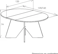 Gami Esstisch »GALEO« Runder Tisch mit 1 Ausziehplatte