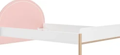 Gami Jugendbett »Einzelbett, Kinderbett, mit LED-Beleuchtung am Kopfteil, 90x200 cm« Elegantes Design für eine sanfte und feminine Atmosphäre.
