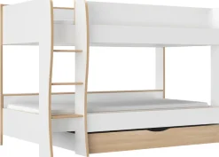 Gami Kinderbett »ROOMY« Hochbett mit zwei Liegeflächen und Bettkasten