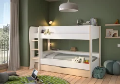 Gami Kinderbett »ROOMY« Hochbett mit zwei Liegeflächen und Bettkasten