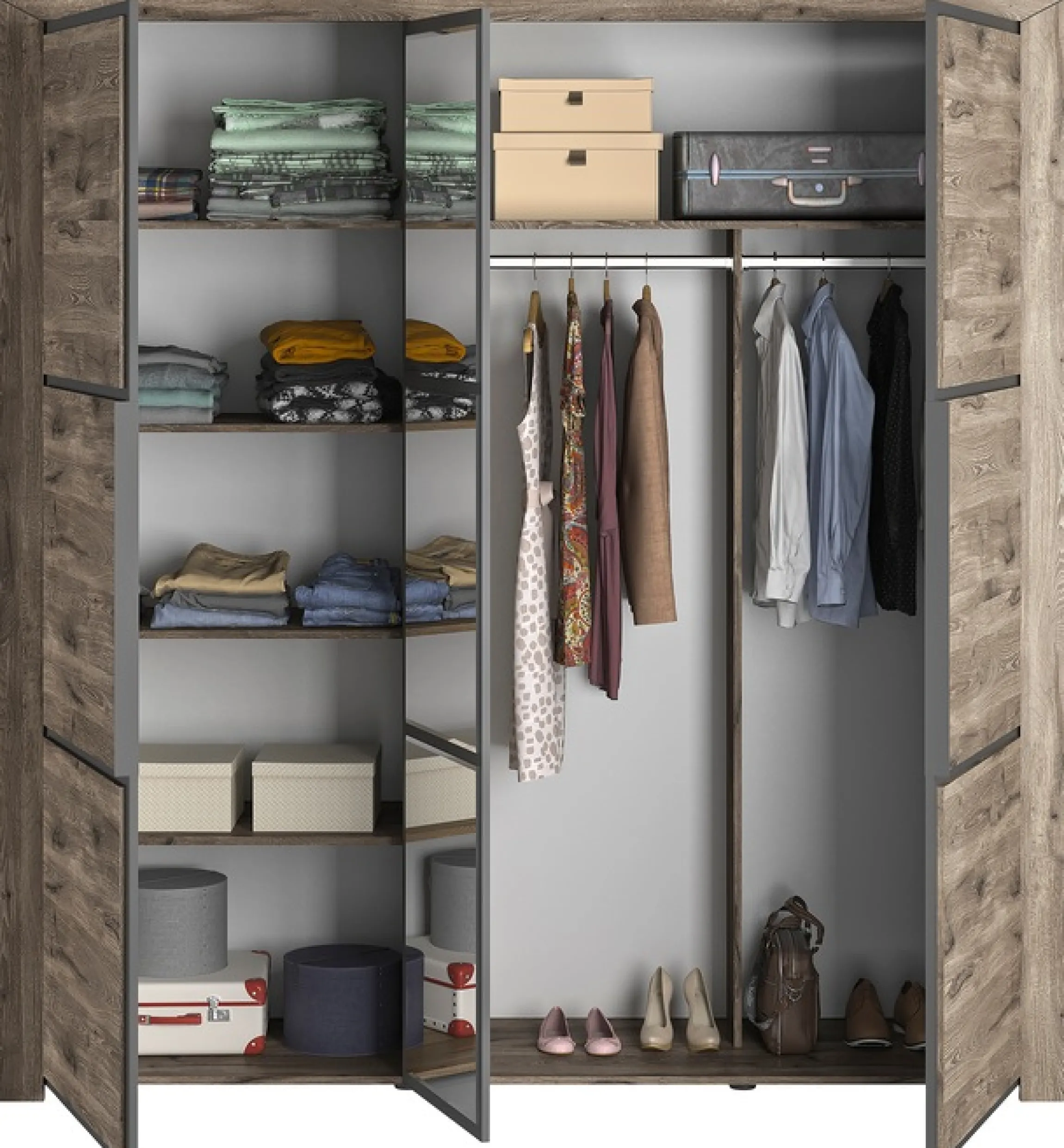 Gami Kleiderschrank »Kleiderschrank 3 Türen, Kinderkleiderschrank« In 2 Farben erhältlich