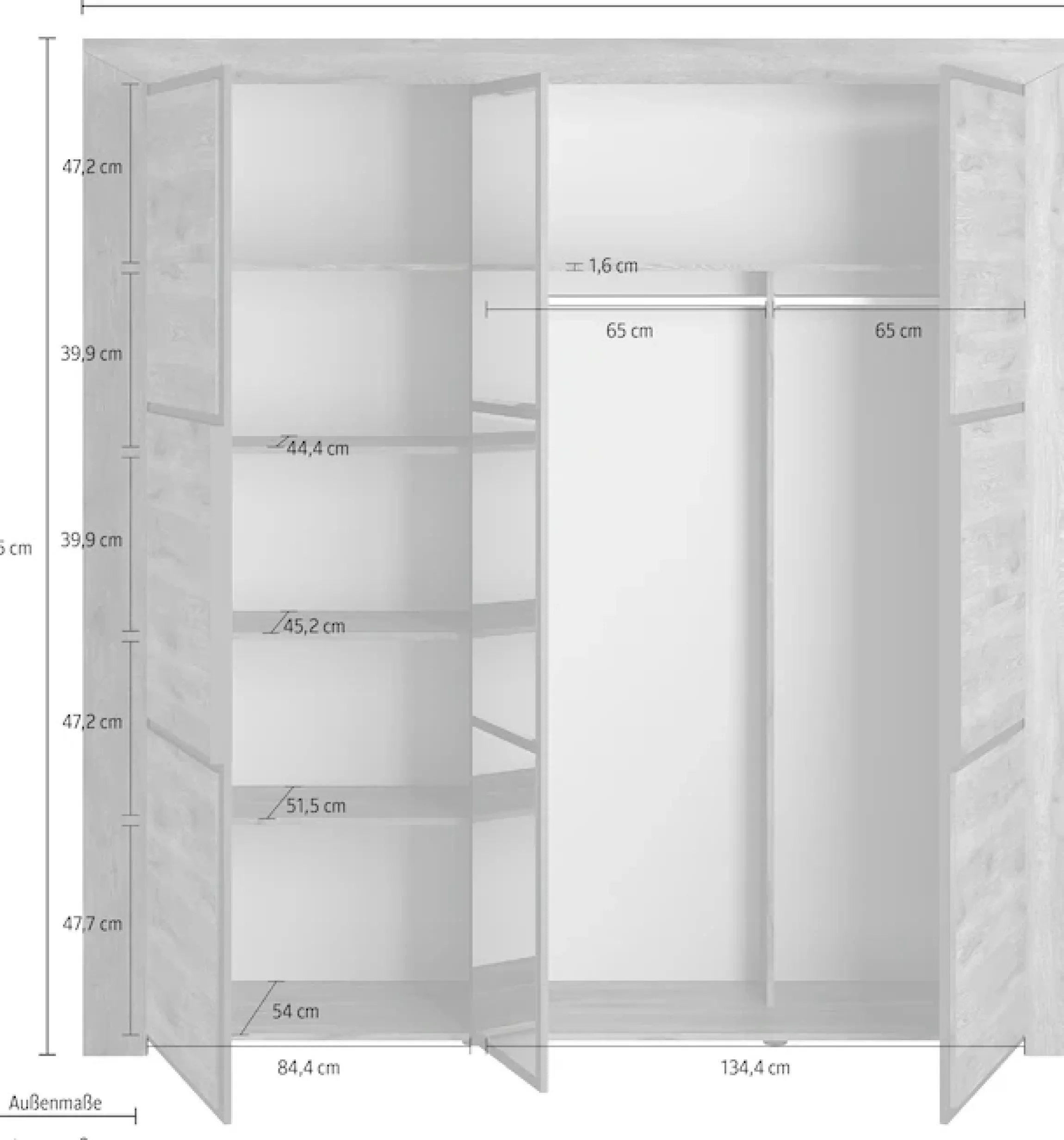 Gami Kleiderschrank »Kleiderschrank 3 Türen, Kinderkleiderschrank« In 2 Farben erhältlich