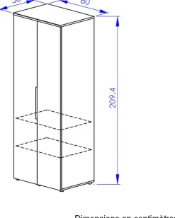 Gami Kleiderschrank »Schrank 2 Türen« 1/2 Kleiderschrank, 1/2 Wäscheschrank, großzügiges Volumen