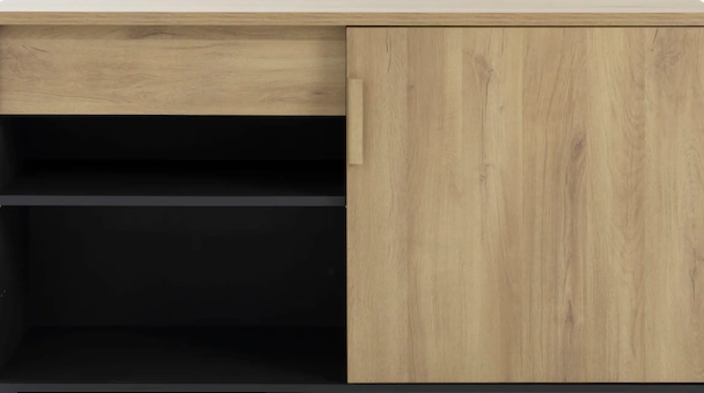 Gami Lowboard »ITALIC« Elegante Credenza, freistehend oder als Schreibtischrücklauf nutzbar