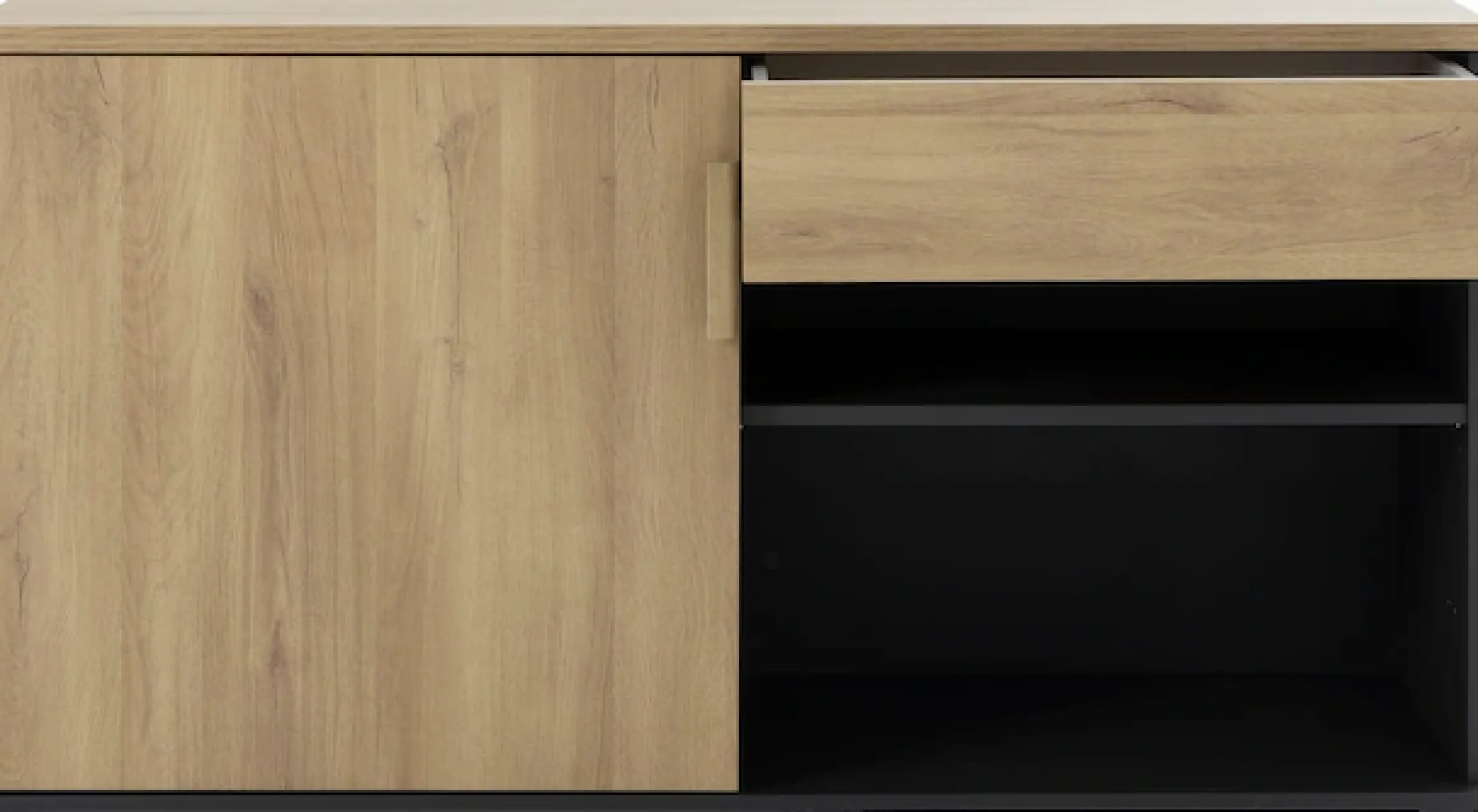 Gami Lowboard »ITALIC« Elegante Credenza, freistehend oder als Schreibtischrücklauf nutzbar