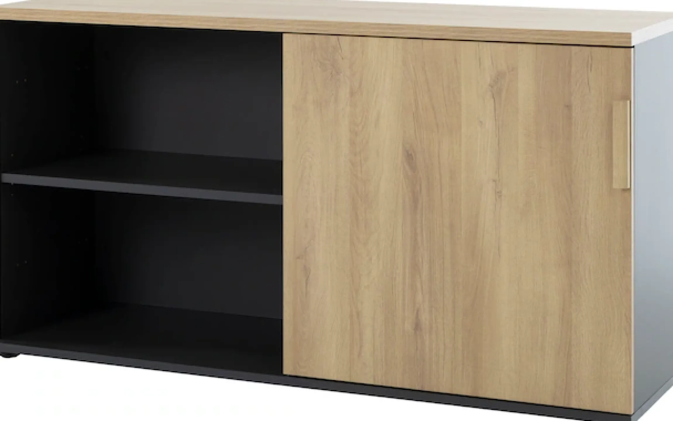 Gami Lowboard »ITALIC« Elegante Credenza, freistehend oder als Schreibtischrücklauf nutzbar