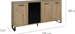 Gami Sideboard »CRAFT« Sideboard mit 4 Türen