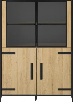 Gami Vitrine »Cork« 2 Glastüren und 2 Volltüren. 3 Regalböden