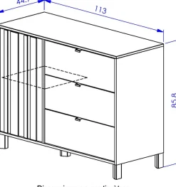 Gami Wickelkommode »Calypso Wickelkommode« bis 100 kg durchdachte Funktionalität – ideal zum Verstauen aller Utensilien. 113 cm