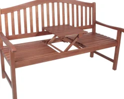 Garden Pleasure Gartenbank »PHUKET« mit hochklappbarem Tisch, BxTxH: 150x63x105 cm