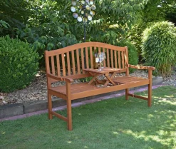 Garden Pleasure Gartenbank »PHUKET« mit hochklappbarem Tisch, BxTxH: 150x63x105 cm
