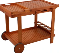 Garden Pleasure Servierwagen »HAYWARD« Eukalyptusholz, 100x60 cm, rollbar