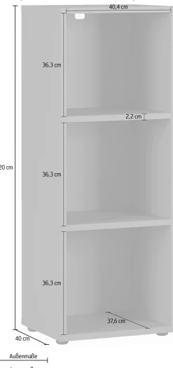 GERMANIA Aktenregal »GW-Agenda Aktenregal« mit verstellbaren Einlegeböden, Breite 45 oder 80 cm, Made in Germany