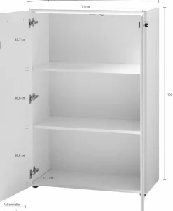 GERMANIA Aktenschrank »GW-Monteria« in 2 Höhen,Türen mit Glas-Auflage, abschließbar, Breite 80 cm, Made in Germany