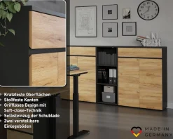 GERMANIA Aktenschrank »Lissabon« 1 Stk. tlg. mit Selbsteinzug der Schubladen und grifflosem Design