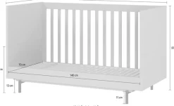 GERMANIA Babybett »Tomino« 1 Stk. tlg. inkl. Umbauseiten, B/H/T 144/87/75 cm, belastbar bis 100 kg