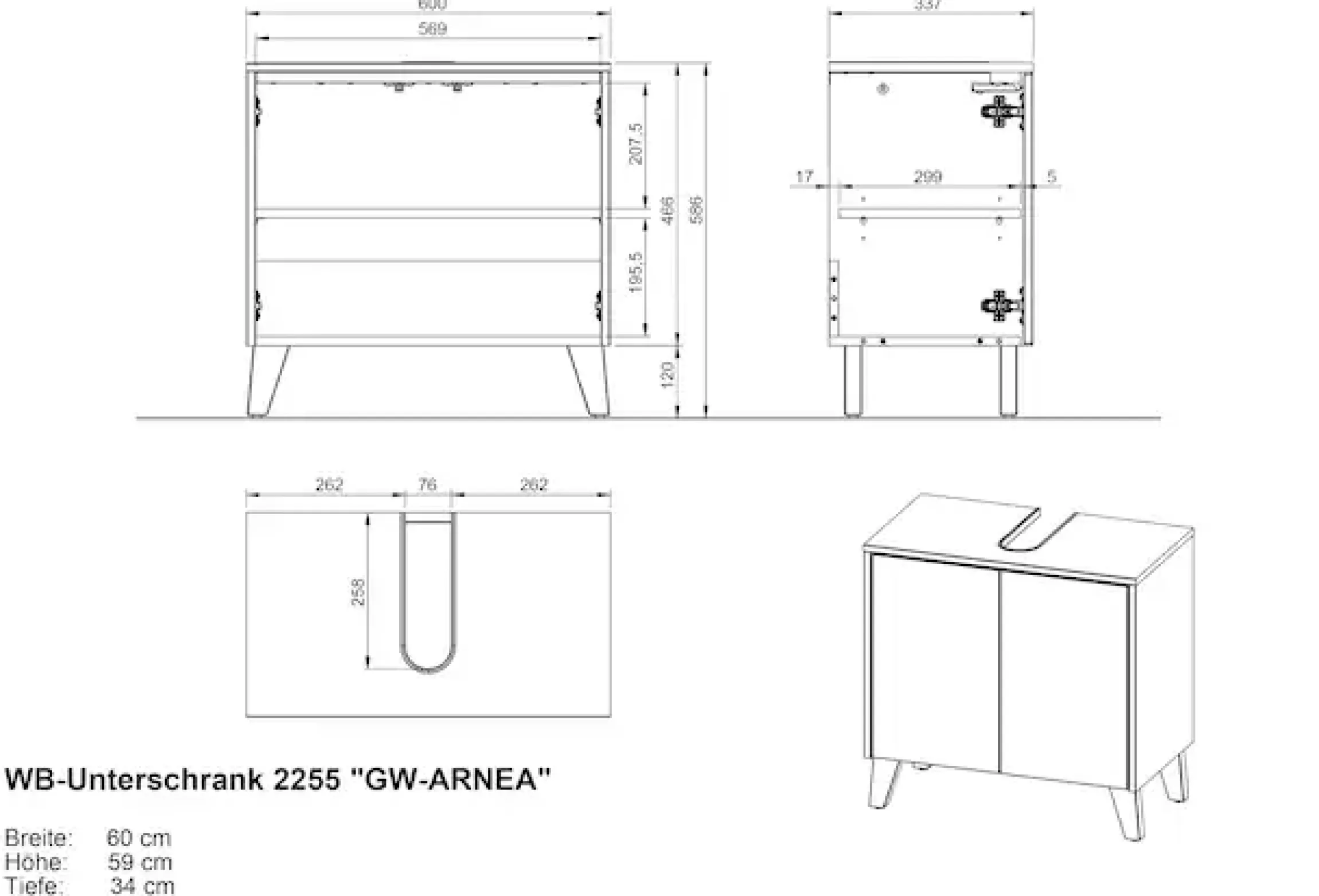 GERMANIA Badmöbel-Set »GW-Arnea« 3 Stk. tlg.
