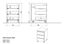 GERMANIA Büromöbel-Set »Lemont« 2 tlg. Set bestehend aus höhenverstellbarem Schreibtisch und Rollcontainer