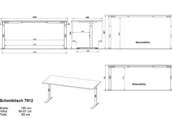 GERMANIA Büromöbel-Set »Lemont« 2 tlg. Set bestehend aus höhenverstellbarem Schreibtisch und Rollcontainer